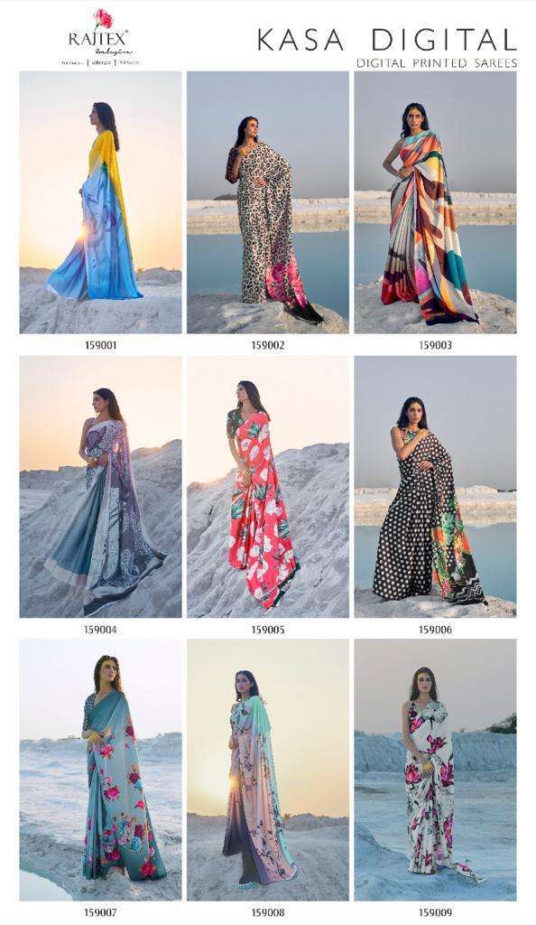 Buy Kasa Digital Raj Tex Online Wholesale Designer Crepe Saree