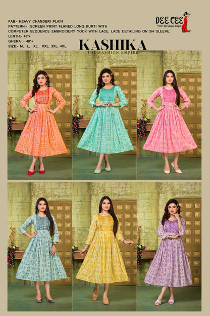 Kashika Buy Dee Cee Wholesale Lowest Price Chanderi Lowest Price Kurtis