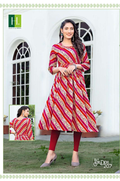 Sridevi Vol 2 By Hirwa Fashion Heavy Naira Cut Kurtis