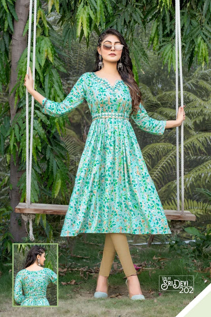 Sridevi Vol 2 By Hirwa Fashion Heavy Naira Cut Kurtis